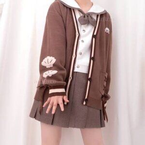 JeanaDraws lakko otter brown cute cardigan
